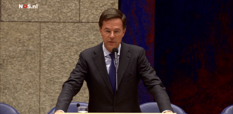 Mark Rutte tijdens het Kamerdebat gisterenavond